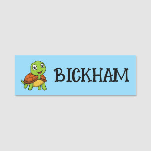 Cute Turtle Funny back to school  Name Tag