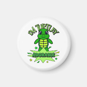 Cute Turtle Funny Quote Turtley Adorable Magnet