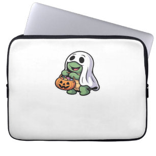 Cute Turtle Ghost Costume � Adorable Halloween Tri Laptop Sleeve