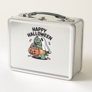 Cute Turtle Ghost Costume � Adorable Halloween Tri Metal Lunch Box