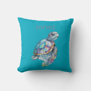 Cute Turtle Green Baby Nursery Cushion