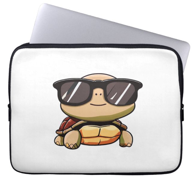 Cute Turtle Halloween 2023 sunglasses Costume Over Laptop Sleeve (Front)