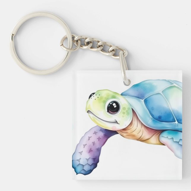 Cute Turtle Key Ring (Front)