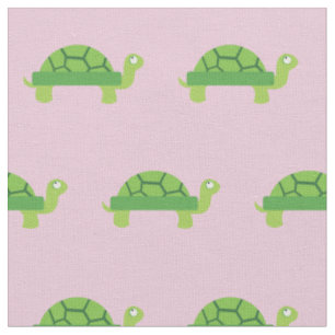 Cute Turtle Kid Baby Nursery Light Pink Tortoise Fabric