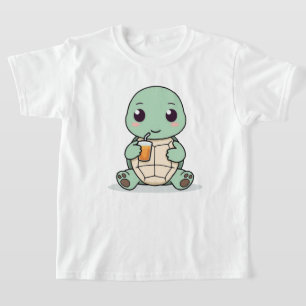 Cute Turtle Kids T-Shirt Kawaii Animal Design