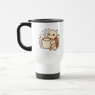 Cute Turtle Latte Travel Mug