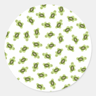 Cute turtle pattern classic round sticker