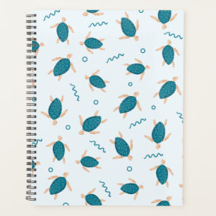 Cute Turtle Pattern, Wildlife Animals Planner