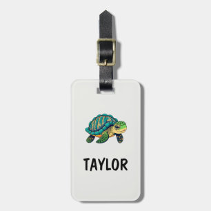 Cute Turtle Personalised Colourful Bag Backpack Luggage Tag