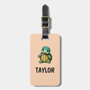 Cute Turtle Personalised Colourful Bag Backpack Luggage Tag