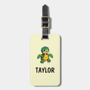 Cute Turtle Personalised Colourful Bag Backpack Luggage Tag