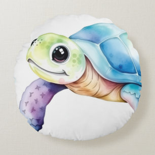 Cute Turtle Round Cushion