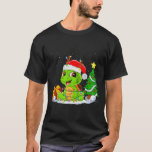 Cute Turtle Santa Christmas Tree Lights Xmas Pajam T-Shirt<br><div class="desc">Cute Turtle Santa Christmas Tree Lights Xmas Pajama Turtle</div>