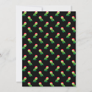 Cute Turtle Sea Animal Merry Christmas Santa Claus Invitation