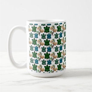 Cute Turtle Seamless Pattern Ocean Animal Repeat Coffee Mug
