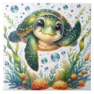 Cute turtle tile