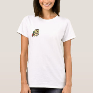 Cute Turtle Traveler Wearing Sunglasses and Flower T-Shirt