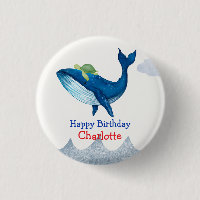 Cute turtle Whale racing  ocean Birthday party