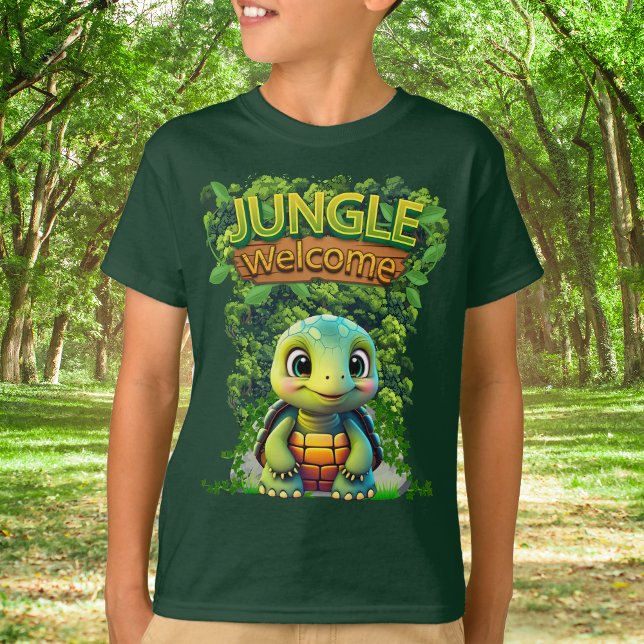 Cute Turtle Wildlife Animal Tortoise Character 🐢 T-Shirt (Fun Jungle Baby Turtle T-shirt, Cute Tortoise Woodland Wildlife Tee, Animal Nature-Inspired Shirt 🐢)