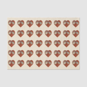 Cute Turtles with a Heart Background Tissue Paper