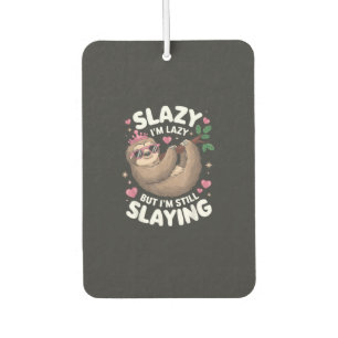 Cute Tween Girl Funny Animal Sloth Slay Meme Trend Car Air Freshener