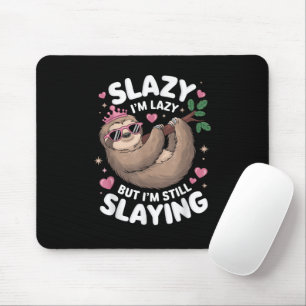 Cute Tween Girl Funny Animal Sloth Slay Meme Trend Mouse Pad