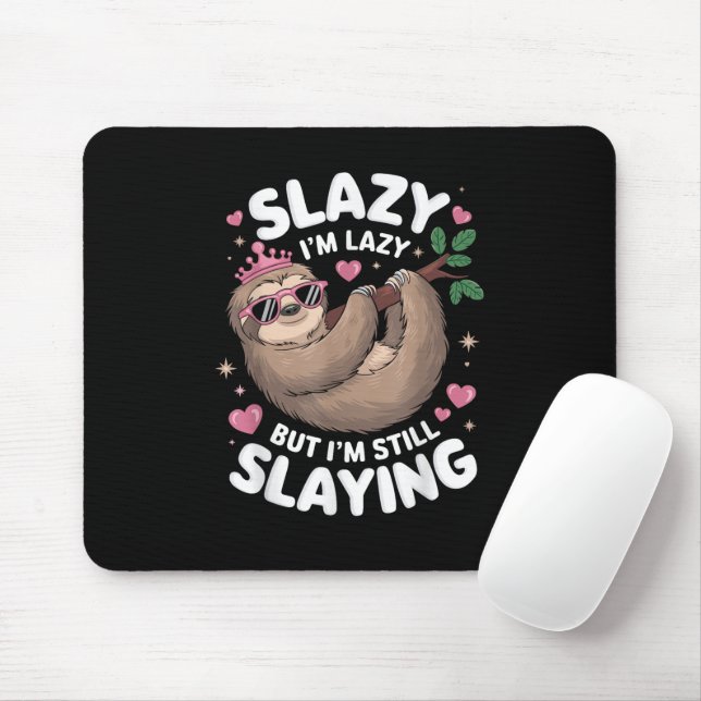 Cute Tween Girl Funny Animal Sloth Slay Meme Trend Mouse Pad (With Mouse)