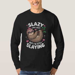 Cute Tween Girl Funny Animal Sloth Slay Meme Trend T-Shirt