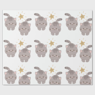 Cute twin kitties  wrapping paper