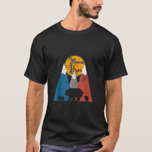 Cute Twin Mama Bear Two Cubs Little Bears Family T T-Shirt