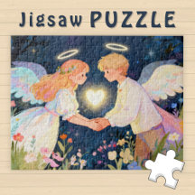 Cute Twin Soul Love Boy and Girl Angel Heart -