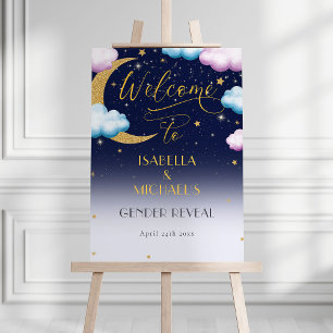 Cute Twinkle Twinkle Little Star Gender Reveal Poster