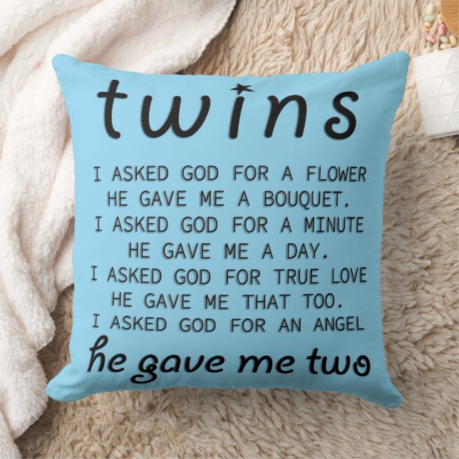 Cute Twins Cushion (Blanket)