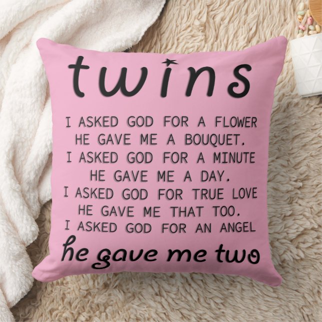 Cute Twins Cushion (Blanket)