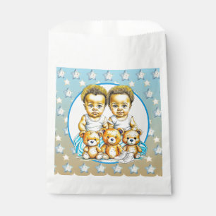 Cute Twins of colour Baby Boys Baby Shower Treats Favour Bags