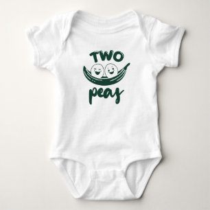Cute twins two peas pod baby bodysuit