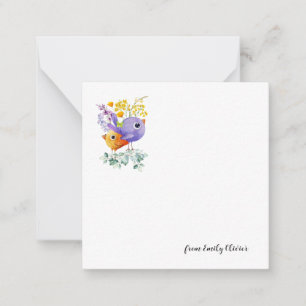 Cute two Birds - Custom Name Card