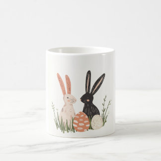 Cute Two Bunny Illustration Mug