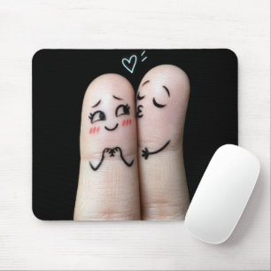 Cute Two Fingers Romance Mouse Pad