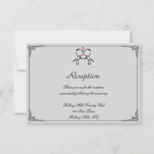 Cute Two Grooms Kissing Gay Wedding Reception Invitation