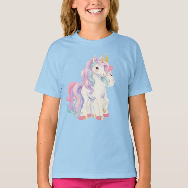 Cute Two Horses Love T-Shirt (Front)