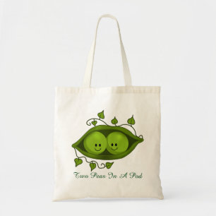 Cute Two Peas In A Pod Tote Bag