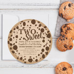 Cute Two Sweet Cookie Kids Second Birthday Invitation<br><div class="desc">Celebrate your sweetie's special day with this Cute Two Sweet Cookie Kids' Second Birthday design. Design features a chocolate chip cookie. The reverse is a pattern of cookies. Matching Items in our shop for a complete party theme. Cover Page Mock-Up Provided by Freepik.com.</div>