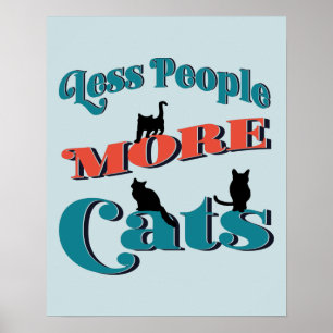 Cute Typography Office Home Cats Poster