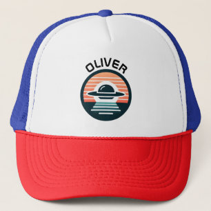 Cute UFO at Sunset Trucker Hat