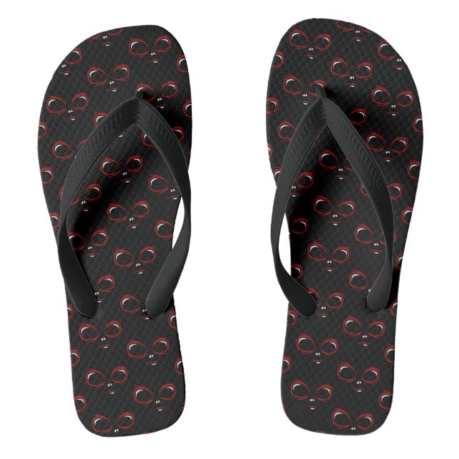 Cute ufo face monster  jandals (Footbed)