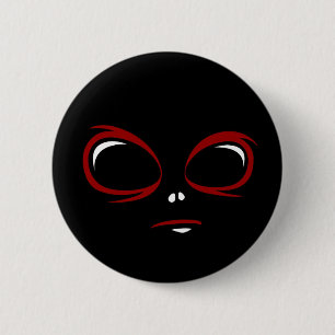 Cute ufo face monster  throw pillow 6 cm round badge