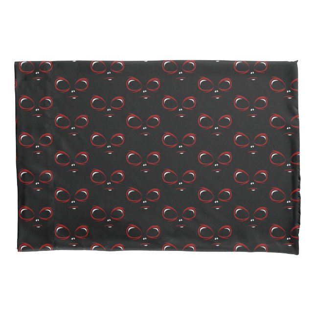 Cute ufo face monster  throw pillow button pillowcase (Front-Left)