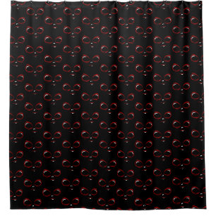 Cute ufo face monster  throw pillow button shower curtain