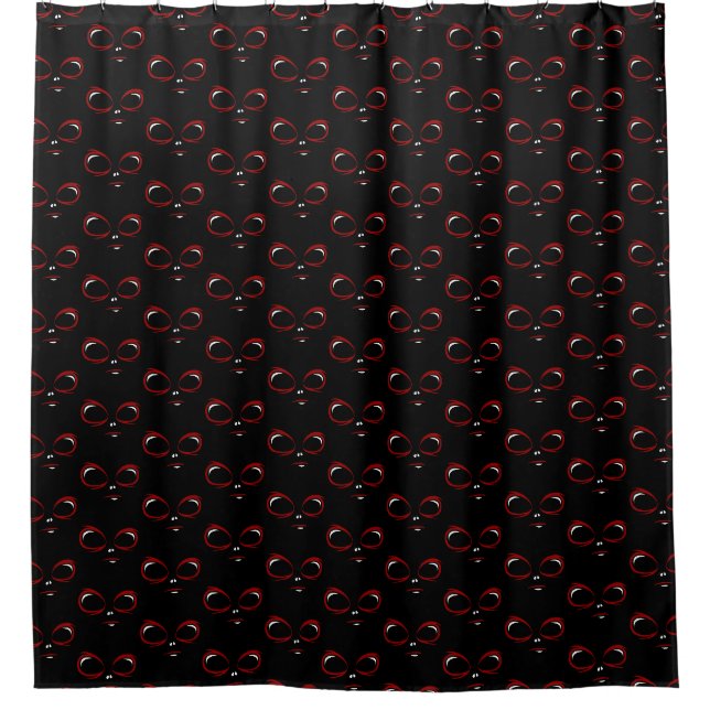 Cute ufo face monster  throw pillow button shower curtain (Front)